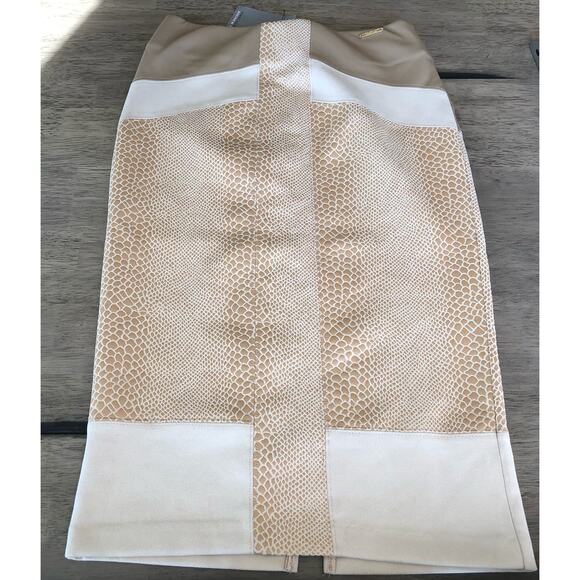 Marc New York Faux Suede and Leather Patchwork Pencil Skirt - XS - Picture 1 of 5